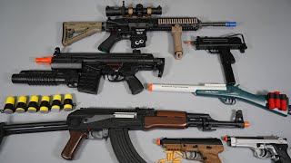 AK47 and HK416 FN57 Pistol Shell ejecting Toy Gun Airsoft Nerf Gun - Realistic Toy Guns Collection