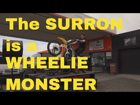 Does it WHEELIE? Surron STORM-BEE first electric dirtbike on the Wheelie Machine  | Install and ride