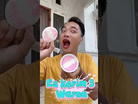 Makan es kerim 2 warna #mukbang #asmr #food
