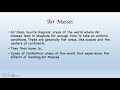 Air Masses and Their Characteristics