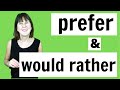 Using 'Prefer' and 'Would Rather'