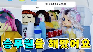 비행기 승무원이 됐어요!! [로블록스] 단미호