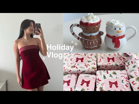 Holiday vlog • decorating my apartment, shopping, & hosting christmas dinner