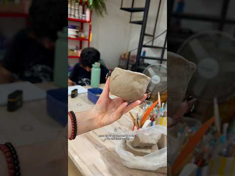 Acompanhe minha primeira aula de cerâmica!! #arte #desenho #art #ceramica #argila #shorts