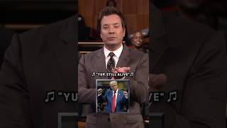 Jimmy performs a song about keeping up with #Trump’s packed schedule this week. #FallonTonight