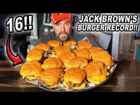 Eating as Many Jack Brown’s Specialty Burgers as Possible to Set a New Challenge Record!!