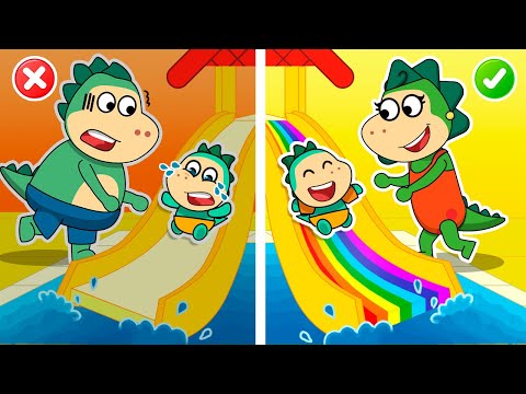 🏖 تعلم نصائح السلامة في حمام السباحة 💦 مع تنانين صغيرة | قصص ممتعة للأطفال مع فاير سبايك