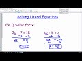 Solving Literal Equations Challenge