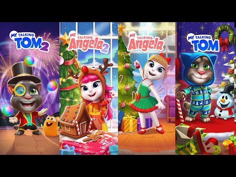 My Talking Tom2 vs My Talking Tom vs My Talking Angela vs My Talking Angela2 precise Updates Ep4209