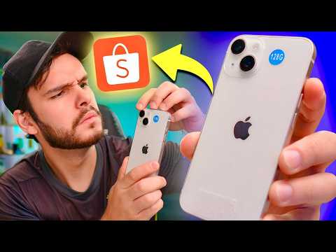 COMPREI UM IPHONE 14 BARATO NA SHOPEE E...