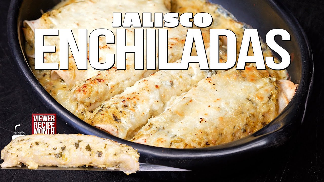 Cheesy, melty & spicy jalisco enchiladas (viewer submission) sam the cooking guy