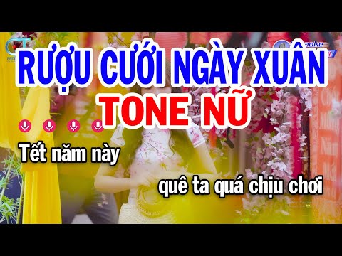 Karaoke Rượu Cưới Ngày Xuân Tone Nữ ( Bm ) Nhạc Xuân 2024 || Karaoke Đồng Sen