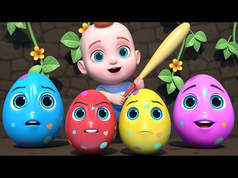 Humpty Dumpty | Leo Explores Colorful Surprise Eggs | Nursery Rhymes & Kids Songs