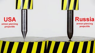 HYDRAULIC PRESS VS ARMOR PIERCING SHELLS US AND RUSSIA