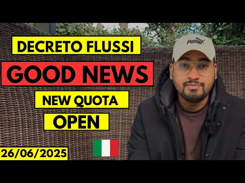 Italy Work Permit Update 2025 || Decreto Flussi 2025 || 26/06/25