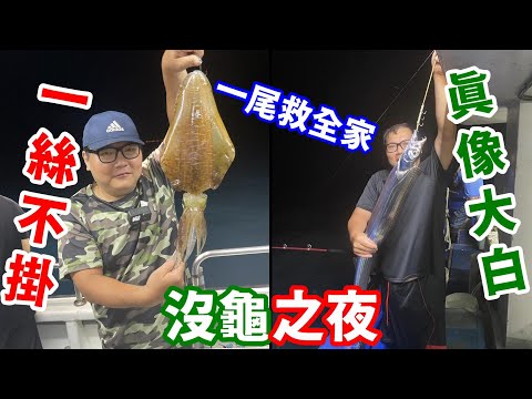 【沒龜之夜】在開始埋首飼養育肥蟹之前，出海了兩趟，兩趟都暈船，也都釣不好，也還好都沒敲龜，不知道是不是［釣一隻魚］頻道冥冥之中有在保佑著我。