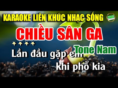 Karaoke Liên Khúc Trữ Tình Tone Nam Dễ Hát | NHẠC XƯA BOLERO TUYỂN CHỌN – CHIỀU SÂN GA