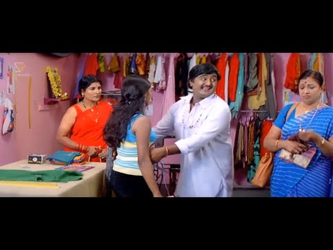 Komal Stitched Sleeveless Blouse To Old Lady | Thipparalli Tharlegalu New Kannada Movie Scenes