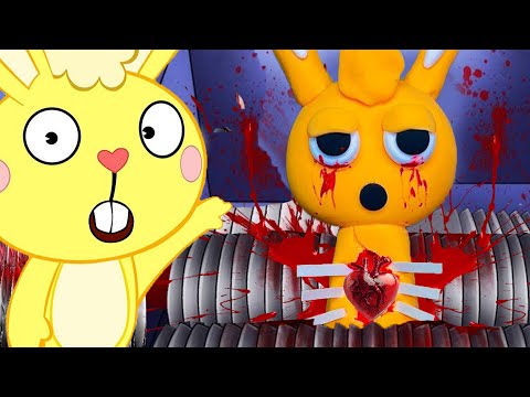 WAYS TO KILL  HAPPY TREE FRIENDS WITH SPRUNKI AND THEIR REACTIONS