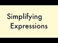 Simplifying Expressions and Operations