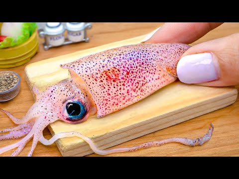 Best Recipe for Seafood Lovers 💖 How to Make Crispy Squid with Spicy Sauce | Mini Yummy Cooking