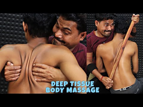 Powerful Back Massage by Wooden Tools | Head Massage & Scalp Popping | Neck Cracking | ASMR