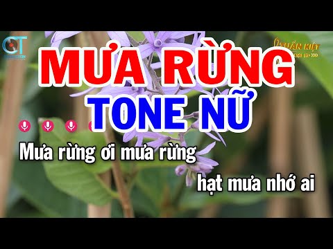 Karaoke Mưa Rừng Tone Nữ || Nhạc Sống Mới || Karaoke Tuấn Kiệt