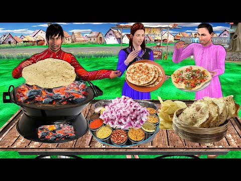 Roasted Papad Recipe Crispy Masala Papad Indian Street Food Hindi Kahani Moral Stories Comedy Video