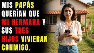 Mis papás querían que mi hermana y sus tres hijos vivieran conmigo. Compré una casa en secreto…
