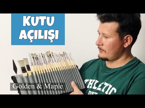 Yeni Yağlı Boya Fırçalarımı Deniyorum /Kutu Açılışı #goldenmapleart #artgoldenmaple
