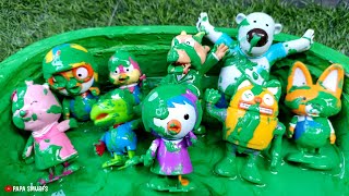 Pororo Bermain Lumpur Hijau Bersama Crong, Loopy, Edy, Poby, Patty, Harry, Tutu, Rody, Tongtong