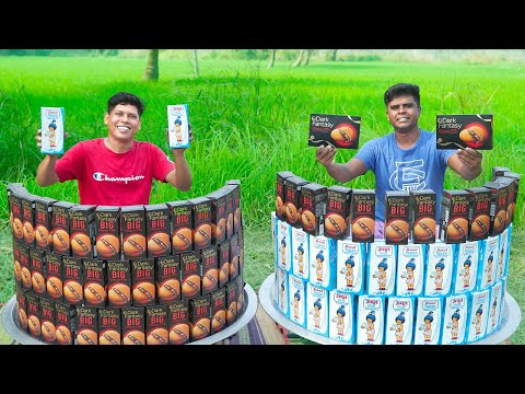 DARK FANTASY MILKSHAKE | Dark Fantasy Dessert Shake | Chocolate Milkshake Recipe | Village Food