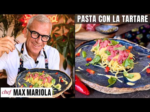 Tagliolini con tartare di manzo, una PASTA ESTIVA da paura! Ricetta di Chef Max Mariola