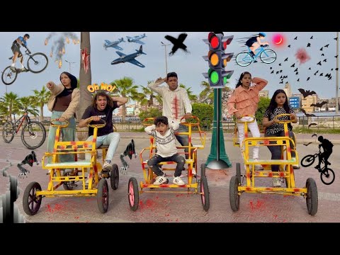 فيلم( سباق العجل )الاب دخل مسابقه العجل🚴♂️هو ومراتو واولاده الدراجه الهوائيه ال بيكسب بياخد 100الف💸