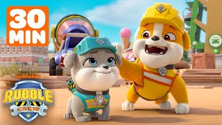 Rubble & PAW Patrol's Summer Rescues! w/ Chase, Mix & Wheeler | 30+ Minutes | Rubble & Crew
