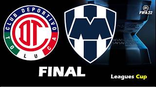 Toluca vs Monterrey🏆GRAN FINAL🏆SIMULACIÓN 🎮⚽