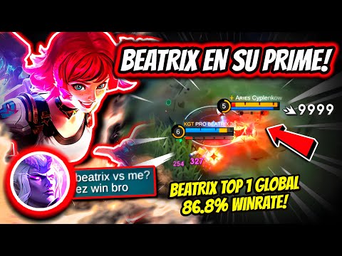 ¡LA TIRADORA MAS ELEGIDA EN EL COMPETITIVO! BEATRIX TOP 1 GLOBAL 86.8% WINRATE! | MOBILE LEGENDS