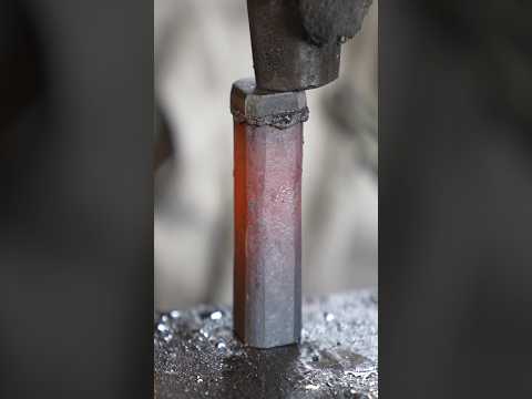 The process by which traditional Japanese hammers are made. 70-year-old Japanese hammersmith.