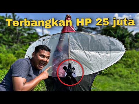 Nekat pasang iPhone 16 promax di layangan real no settingan !!