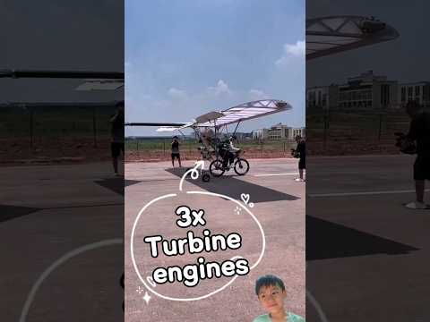 Could this turbine jet bicycle take off? #turbinejet #jetengine #rcjet #avation #aircraft #jetman