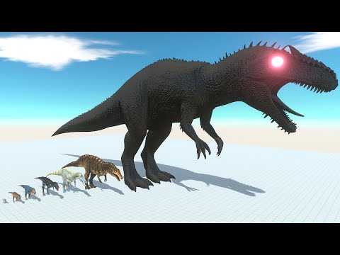 Carcharodontosaurus EVOLUTION VS ALL Dinosaurs & Atomic Godzilla | Epic T-Rex Battle - Animal Revolt