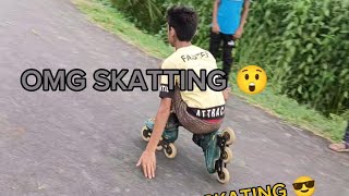 Skating Ride On Road With Beautifull Weather