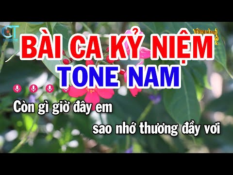Karaoke Bài Ca Kỷ Niệm Tone Nam ( Em ) Nhạc Sống Beat Mới | Karaoke Tuấn Kiệt