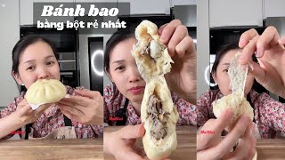 Làm BÁNH BAO bằng bột mì rẻ nhất trong siêu thị, bánh mềm xốp ngon lắm.