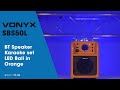 Vonyx SBS50-L Kids Karaoke Machine with Microphones - Orange