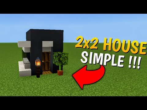 Minecraft : How to Build a 2x2 Modern House Tutorial