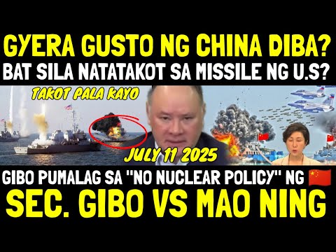 MAO NING NASAN YABANG NYO? TAKOT PALA KAYO SA GYERA! GRABI TAPANG NI SEC WALANG KATAKOT TAKOT SA CHI
