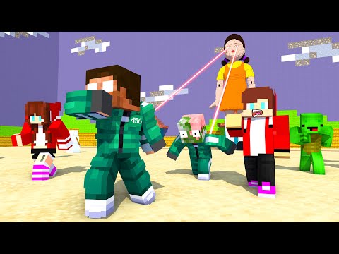 Monsters & Herobrine & JJ and Mikey Play in SQUID GAME 2 - Minecraft Animation