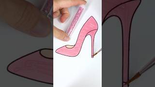 Pink Princess Heels 💖👑👠  #glitter #glitterart #colorfulcreativekids #princess #heels #pink #color