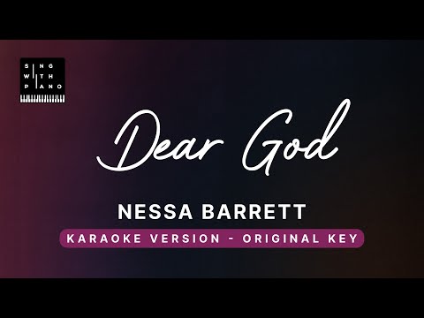 Dear God – Nessa Barrett (Original Key Karaoke) – Piano Instrumental Cover with Lyrics